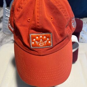 Men’s Orange Crown Patch Golf Cap.
